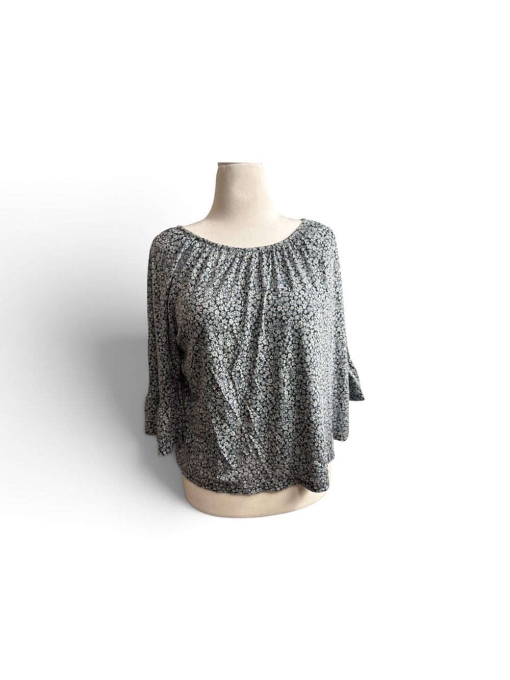 Michael Kors Floral Scoop-Neck top size large